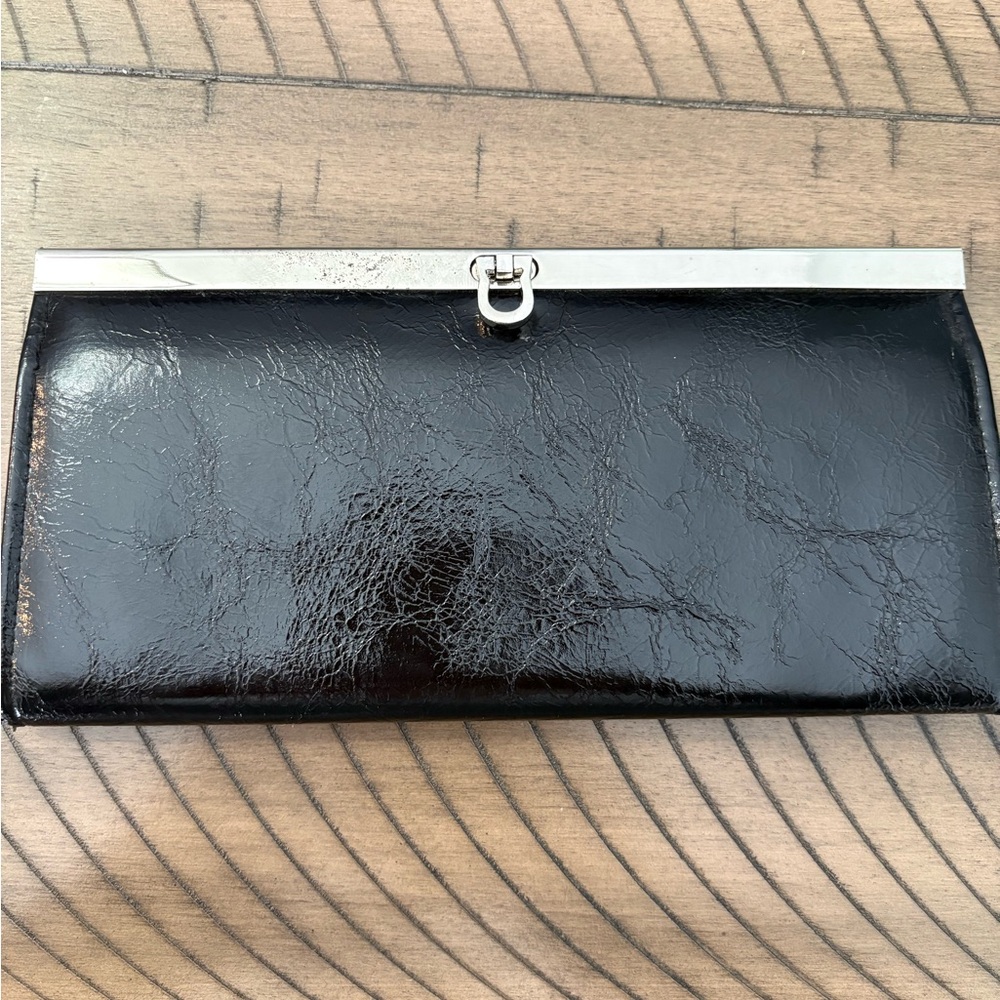 Elegant Black Leather Clutch